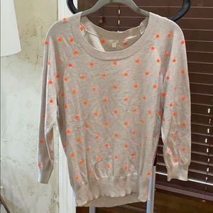 NWT Sweater with neon polka dots